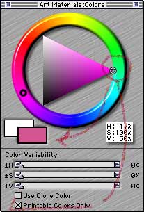 Colors Palette: Checkbox: Printable Color Only